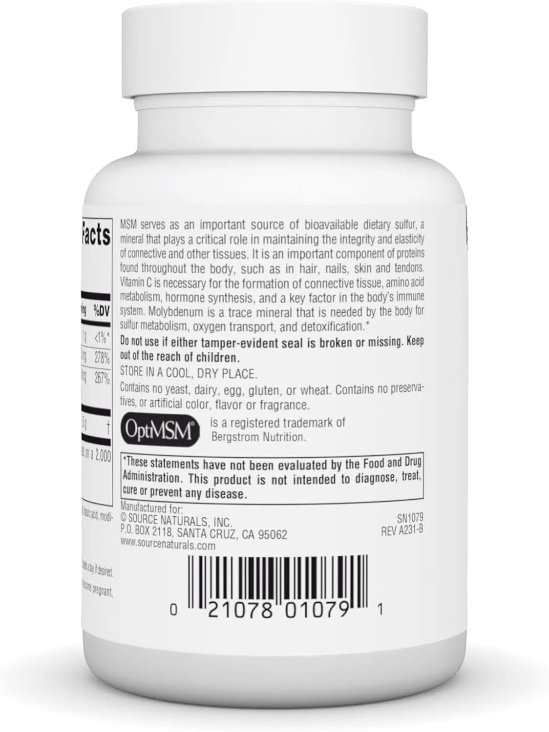 SOURCE NATURALS - Source Naturals MSM 750Mg. 60 Tabletas - The Red Vitamin MX - Suplementos Alimenticios - {{ shop.shopifyCountryName }}