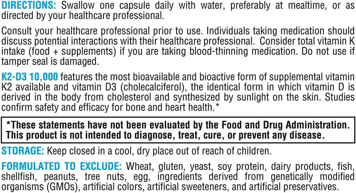 XYMOGEN - XYMOGEN K2-D3 10000 60 Capsulas - The Red Vitamin MX - Suplementos Alimenticios - {{ shop.shopifyCountryName }}