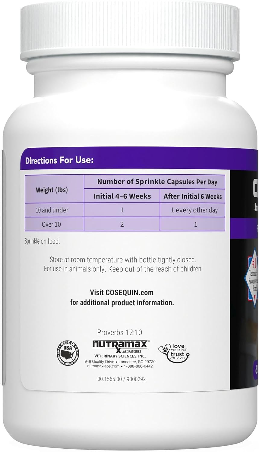 Nutramax Cosequin for Senior Cats Joint Health Supplement 60 Capsulas