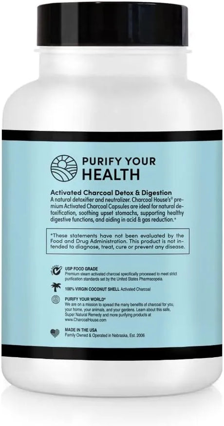 CHARCOAL HOUSE - Charcoal House Activated Charcoal 125 Capsulas - The Red Vitamin MX - Suplementos Alimenticios - {{ shop.shopifyCountryName }}