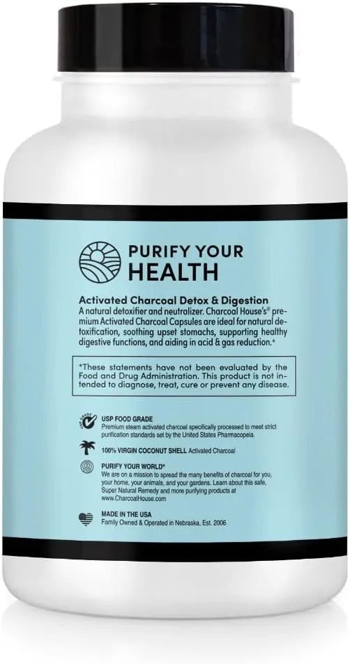 CHARCOAL HOUSE - Charcoal House Activated Charcoal 125 Capsulas - The Red Vitamin MX - Suplementos Alimenticios - {{ shop.shopifyCountryName }}