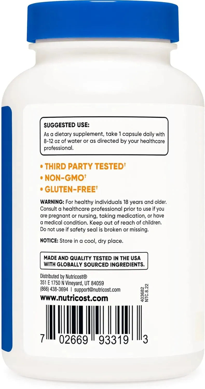 NUTRICOST - Nutricost Folic Acid 1000mcg 240 Capsulas 2 Pack - The Red Vitamin MX - Suplementos Alimenticios - {{ shop.shopifyCountryName }}