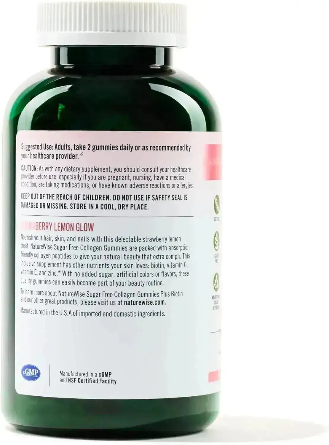 NATUREWISE - NatureWise Sugar-Free Hydrolyzed Collagen Peptide Gummies 180 Gomitas - The Red Vitamin MX - Suplementos Alimenticios - {{ shop.shopifyCountryName }}