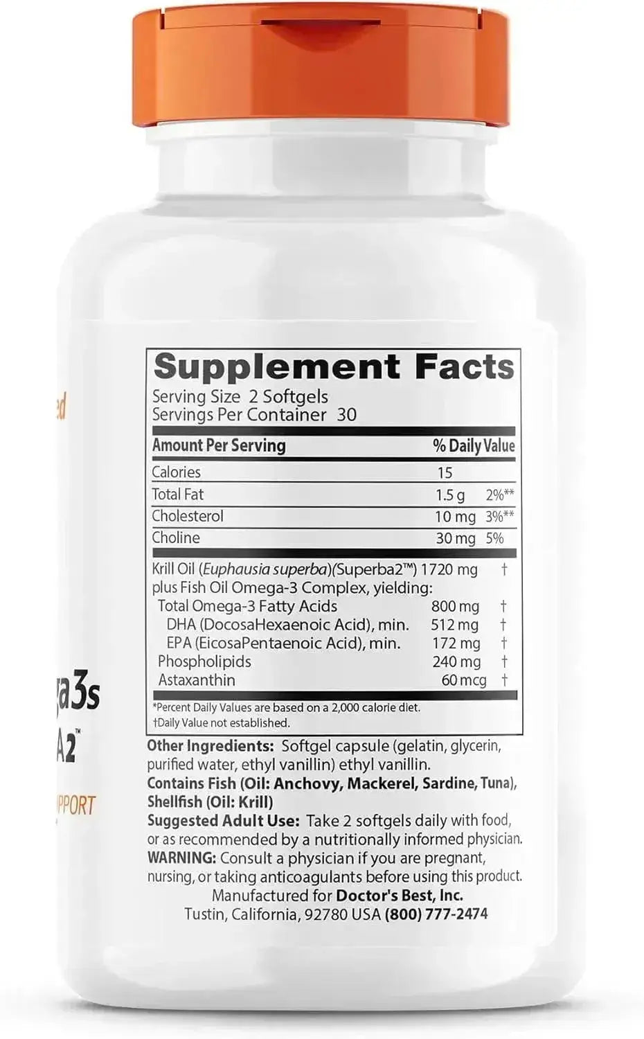 DOCTOR'S BEST - Doctor's Best Enhanced Superba Krill Plus with Omega 3s 60 Capsulas Blandas - The Red Vitamin MX - Suplementos Alimenticios - {{ shop.shopifyCountryName }}