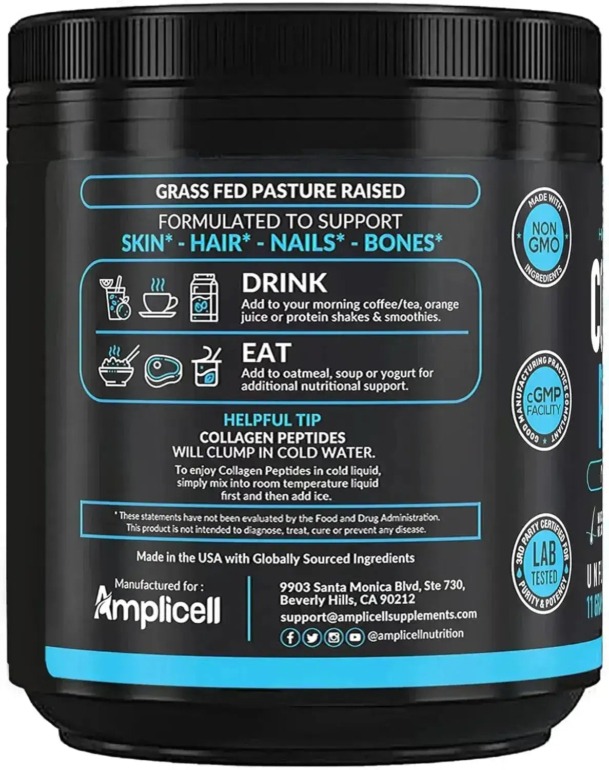 AMPLICELL - AMPLICELL Multi Collagen Peptides Powder 454Gr. - The Red Vitamin MX - Suplementos Alimenticios - {{ shop.shopifyCountryName }}