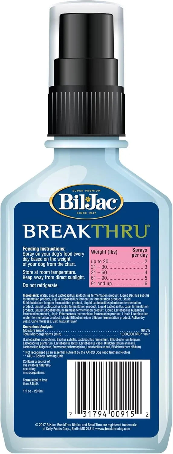 BIL JAC - Bil-Jac Breakthru Biotics Probiotic Supplement for Dogs 118Ml. 2 Pack - The Red Vitamin MX - Probióticos Para Perros - {{ shop.shopifyCountryName }}