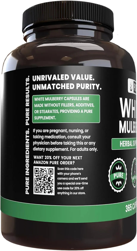 PURE ORIGINAL INGREDIENTS - Pure Original Ingredients White Mulberry 365 Capsulas - The Red Vitamin MX - Suplementos Alimenticios - {{ shop.shopifyCountryName }}