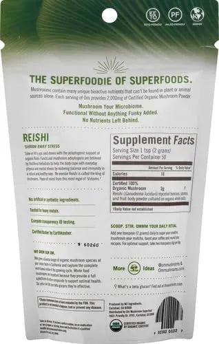 OM - Om Mushroom Superfood Reishi Organic Mushroom Powder 100Gr. - The Red Vitamin MX - Suplementos Alimenticios - {{ shop.shopifyCountryName }}