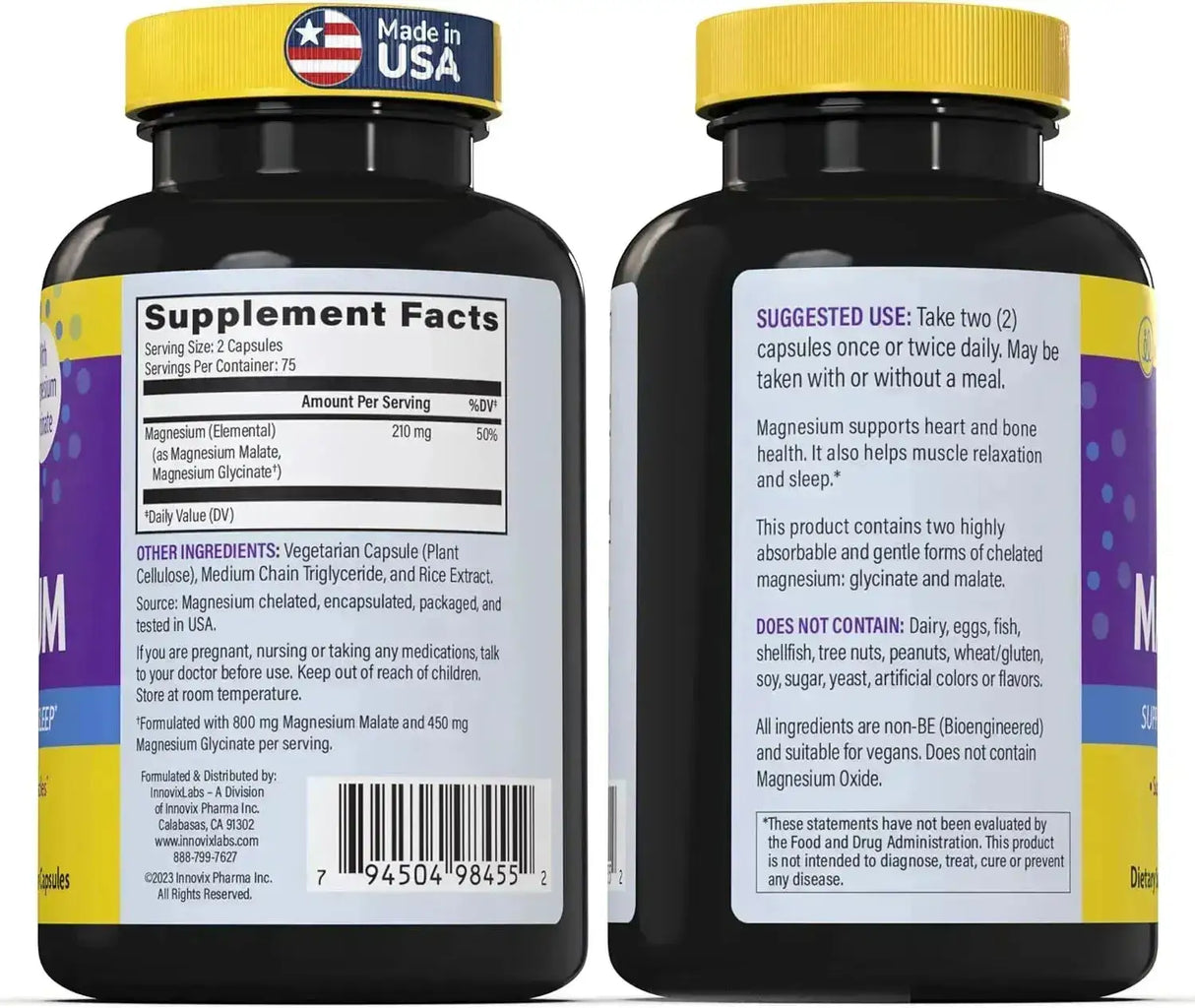 INNOVIXLABS - InnovixLabs Advanced Magnesium 210Mg. 150 Capsulas - The Red Vitamin MX - Suplementos Alimenticios - {{ shop.shopifyCountryName }}