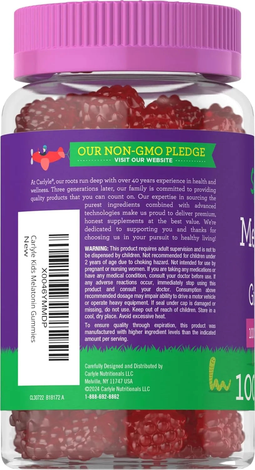 CARLYLE - Carlyle Kids Melatonin Gummies 1Mg. 100 Gomitas - The Red Vitamin MX - Suplementos Alimenticios - {{ shop.shopifyCountryName }}