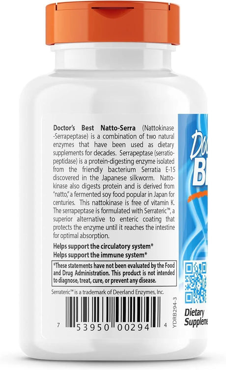 DOCTOR'S BEST - Doctors Best Natto-Serra 90 Capsulas - The Red Vitamin MX - Suplementos Alimenticios - {{ shop.shopifyCountryName }}
