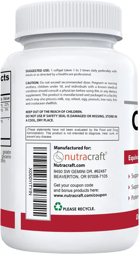 NUTRACRAFT - Nutracraft Cranberry Extract 60 Capsulas Blandas - The Red Vitamin MX - Suplementos Alimenticios - {{ shop.shopifyCountryName }}