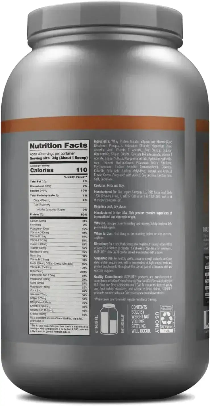 ISOPURE - Isopure Protein Powder 40 Servicios Chocolate Peanut Butter 1.36 Kg. - The Red Vitamin MX - Suplementos Alimenticios - {{ shop.shopifyCountryName }}