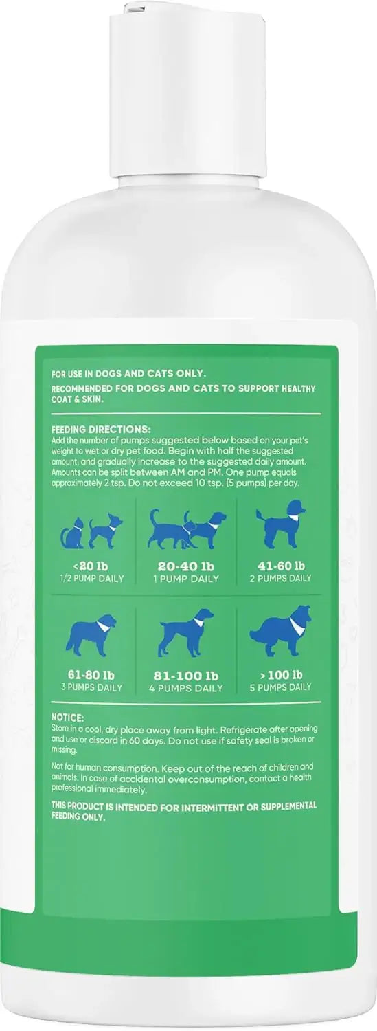 NUTRICOST - Nutricost Pets Wild Alaskan Salmon Oil for Dogs and Cats 32 Fl.Oz. - The Red Vitamin MX - Aceite De Pescado Para Perros - {{ shop.shopifyCountryName }}