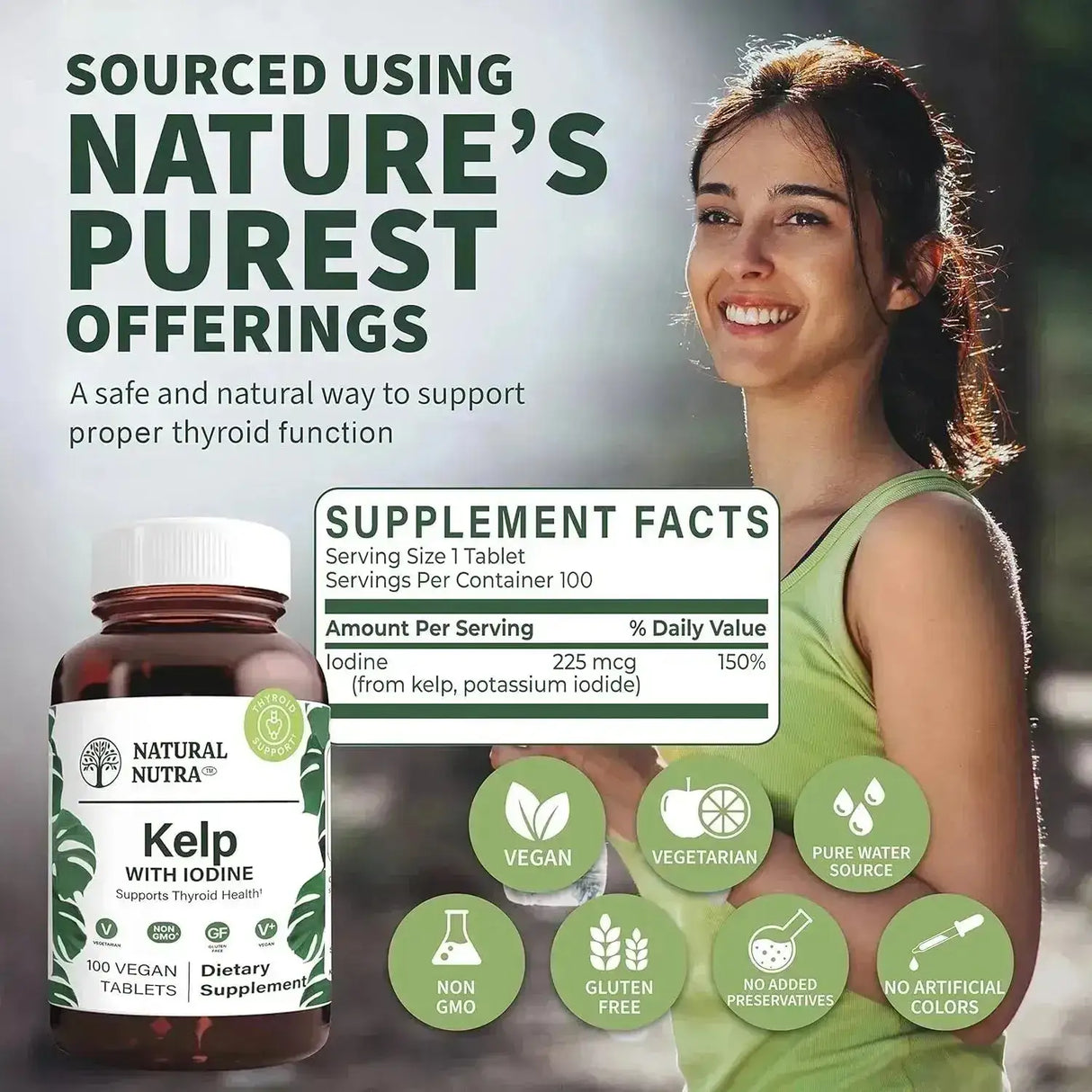 NATURAL NUTRA - Natural Nutra Kelp Iodine 100 Tabletas - The Red Vitamin MX - Suplementos Alimenticios - {{ shop.shopifyCountryName }}