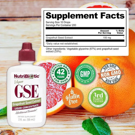 NUTRIBIOTIC - NutriBiotic GSE Grapefruit Seed Extract 2 Fl.Oz. - The Red Vitamin MX - Suplementos Alimenticios - {{ shop.shopifyCountryName }}