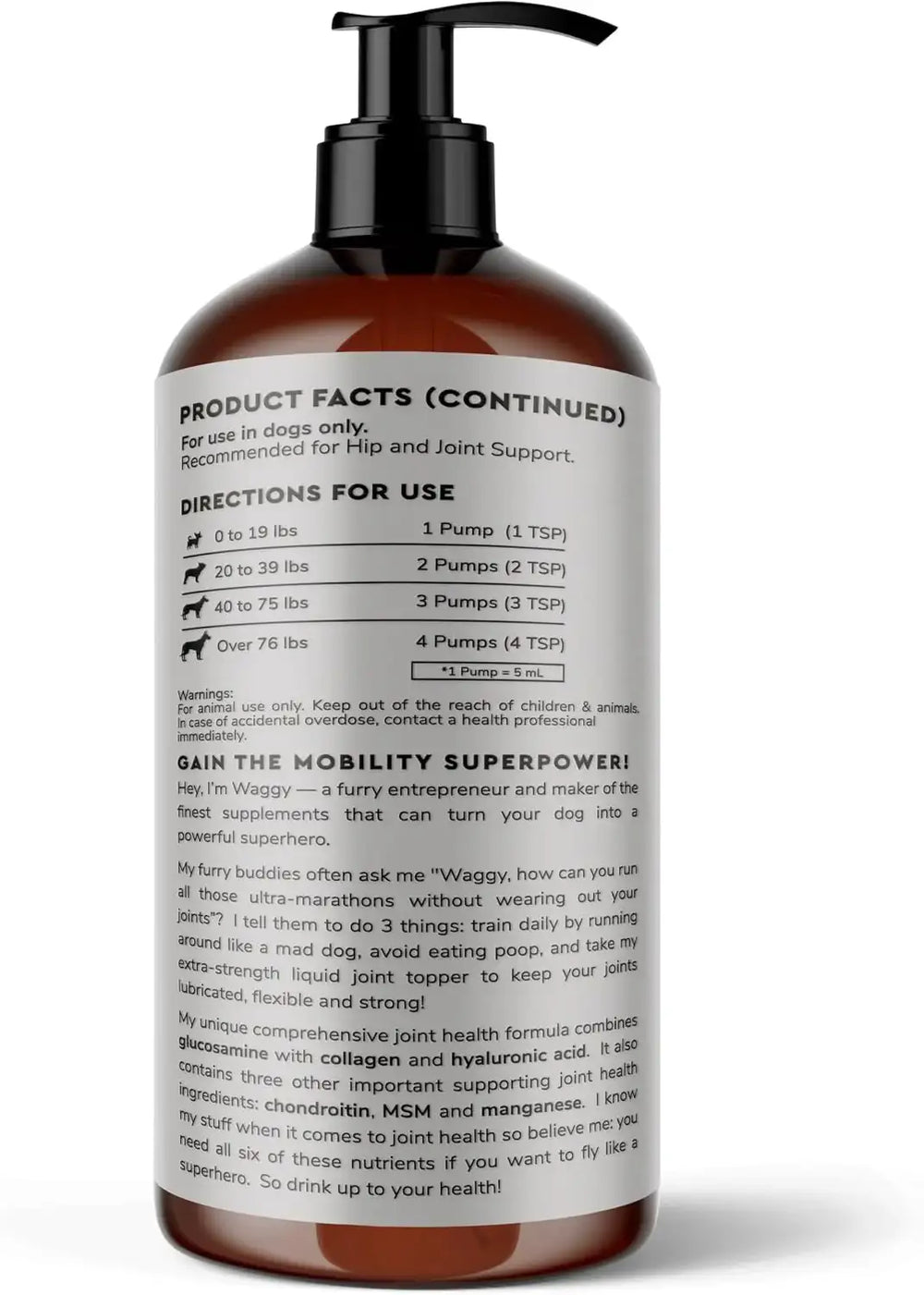 WONDER PAWS - WONDER PAWS Premium Liquid Glucosamine for Dogs Strength Joint Support 16 Fl.Oz. - The Red Vitamin MX - Cuidado De Cadera Y Articulaciones Para Perros - {{ shop.shopifyCountryName }}