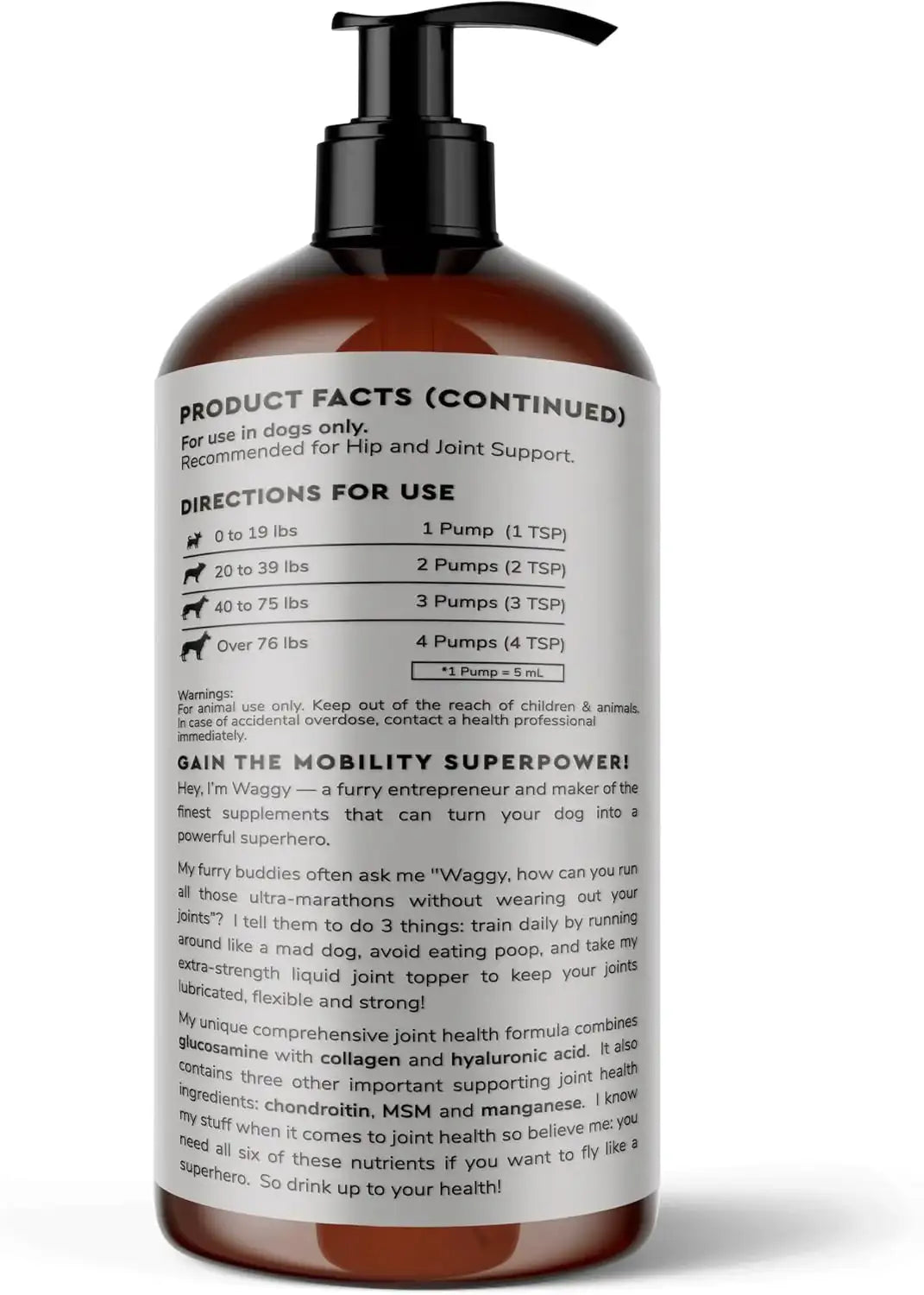 WONDER PAWS - WONDER PAWS Premium Liquid Glucosamine for Dogs Strength Joint Support 16 Fl.Oz. - The Red Vitamin MX - Cuidado De Cadera Y Articulaciones Para Perros - {{ shop.shopifyCountryName }}