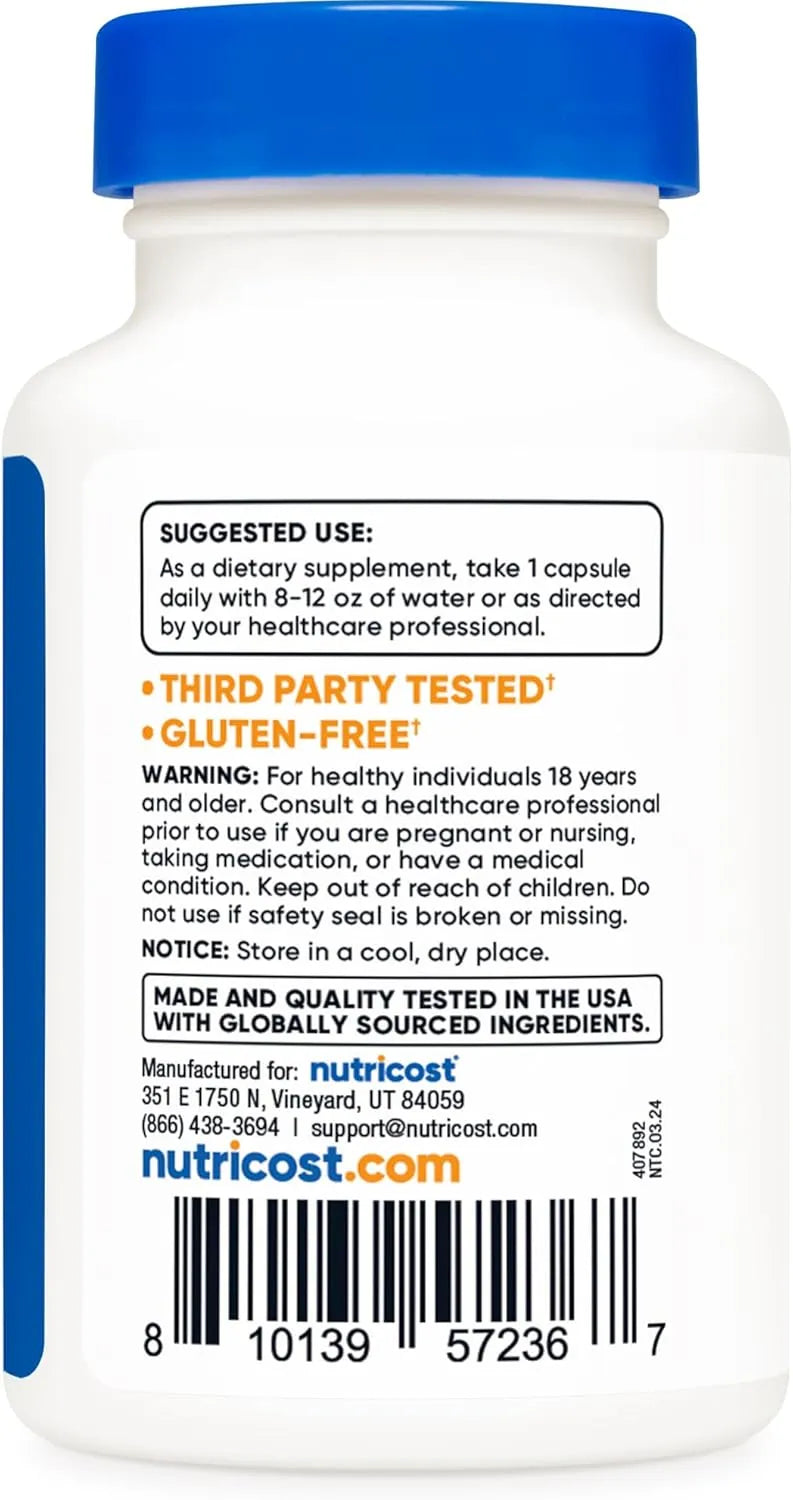 NUTRICOST - Nutricost Dihydroberberine 200Mg. 60 Capsulas - The Red Vitamin MX - Suplementos Alimenticios - {{ shop.shopifyCountryName }}