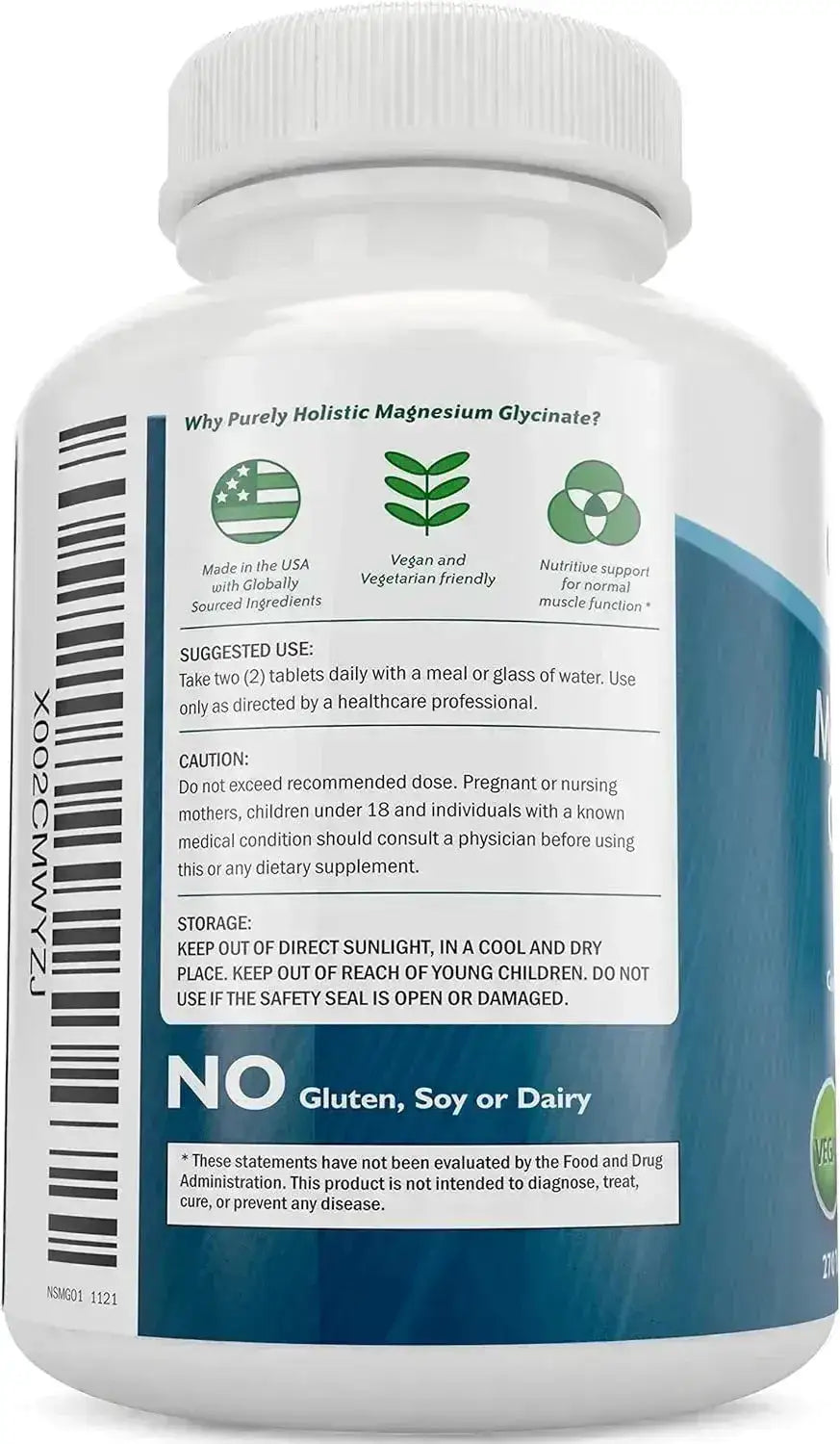 PURELY HOLISTIC - Purely Holistic Magnesium Glycinate 400Mg. 270 Tabletas - The Red Vitamin MX - Suplementos Alimenticios - {{ shop.shopifyCountryName }}