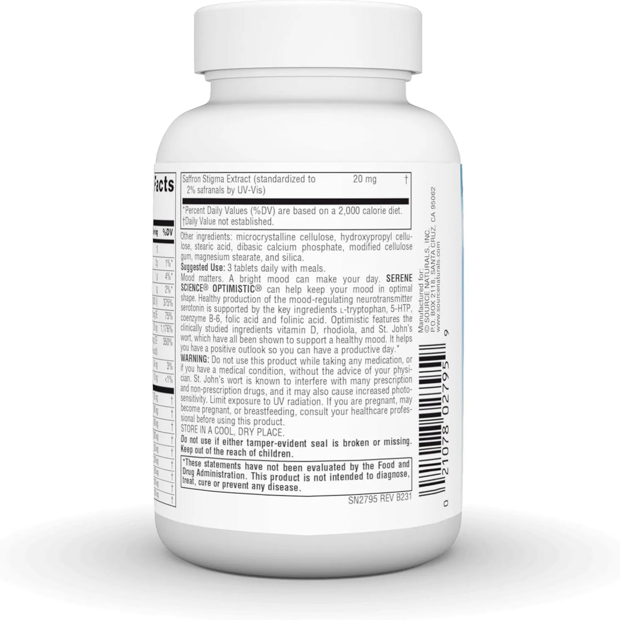 SOURCE NATURALS - Source Naturals Serene Science Optimistic Saffron Complex 60 Tabletas - The Red Vitamin MX - Suplementos Alimenticios - {{ shop.shopifyCountryName }}