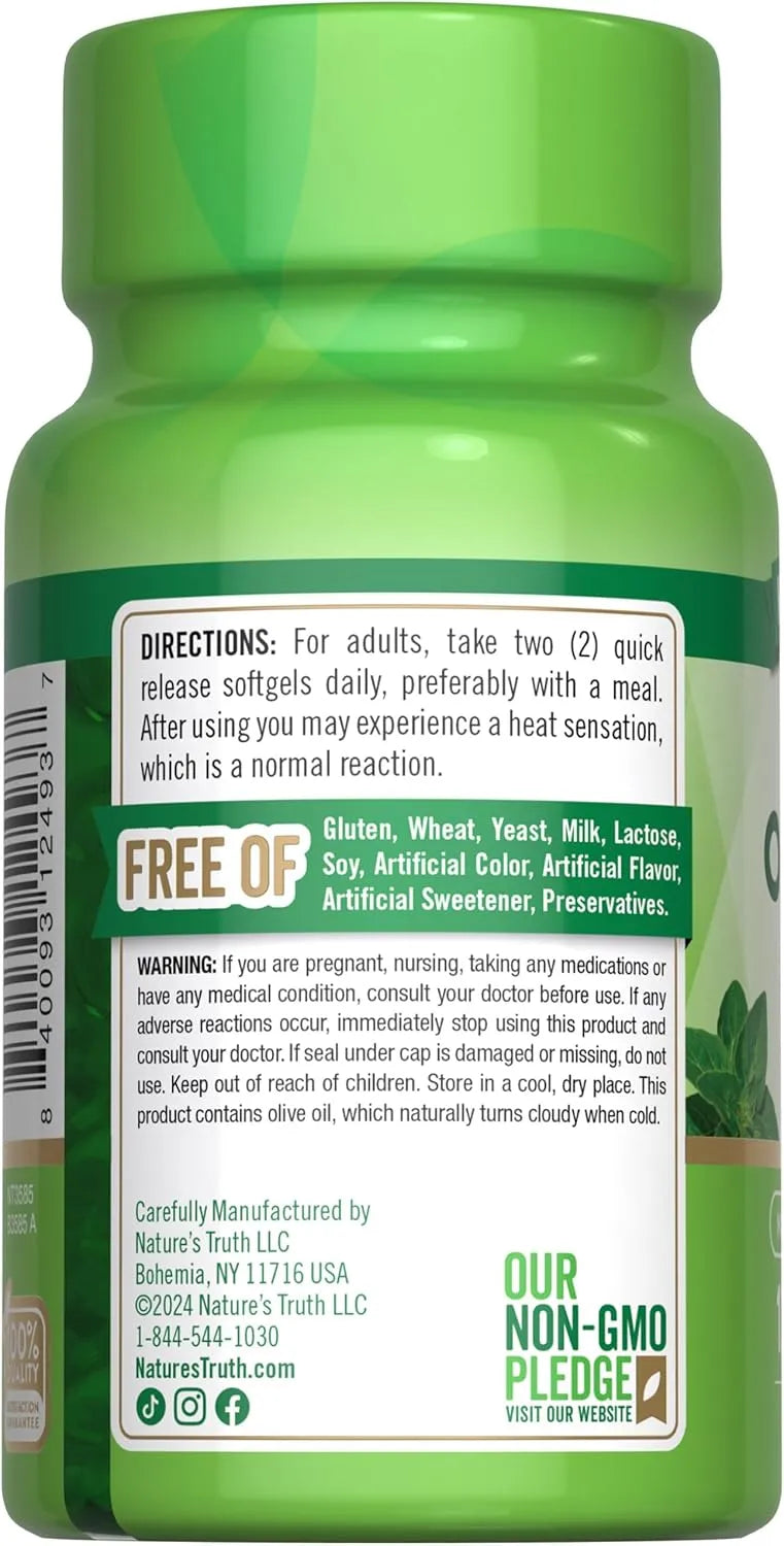 NATURE'S TRUTH - Nature's Truth Oil of Oregano 4000Mg. 120 Capsulas Blandas - The Red Vitamin MX - Suplementos Alimenticios - {{ shop.shopifyCountryName }}