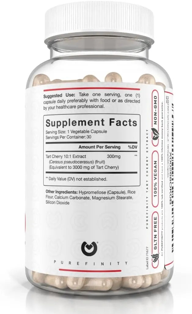 PUREFINITY - PUREFINITY Tart Cherry 3000Mg. 30 Capsulas - The Red Vitamin MX - Suplementos Alimenticios - {{ shop.shopifyCountryName }}