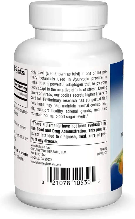 PLANETARY HERBALS - Planetary Herbals Holy Basil 60 Capsulas - The Red Vitamin MX - Suplementos Alimenticios - {{ shop.shopifyCountryName }}