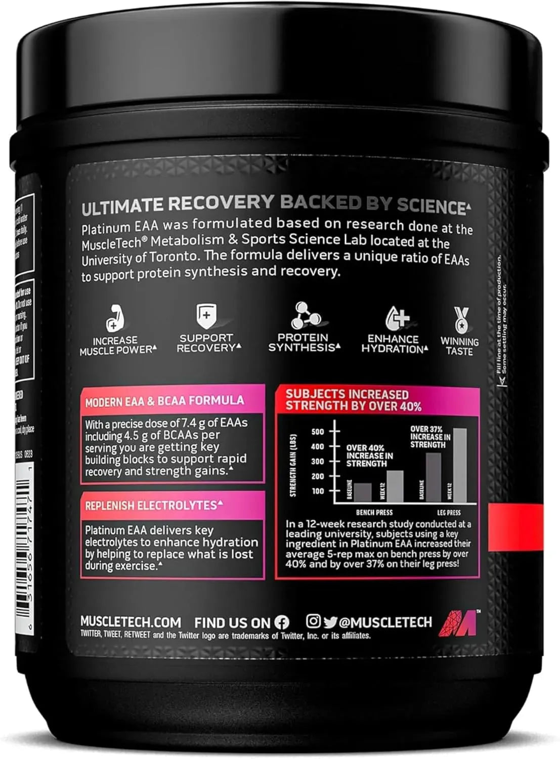 MUSCLETECH - MuscleTech Platinum 100% EAA+ 30 Servicios Fruit Punch 393Gr. - The Red Vitamin MX - Suplementos Alimenticios - {{ shop.shopifyCountryName }}