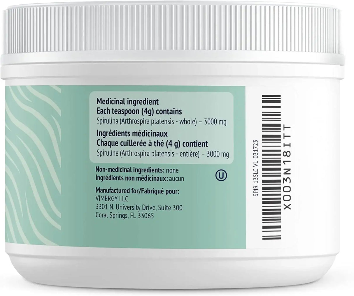 VIMERGY - Vimergy Spirulina Powder 135Gr. - The Red Vitamin MX - Suplementos Alimenticios - {{ shop.shopifyCountryName }}