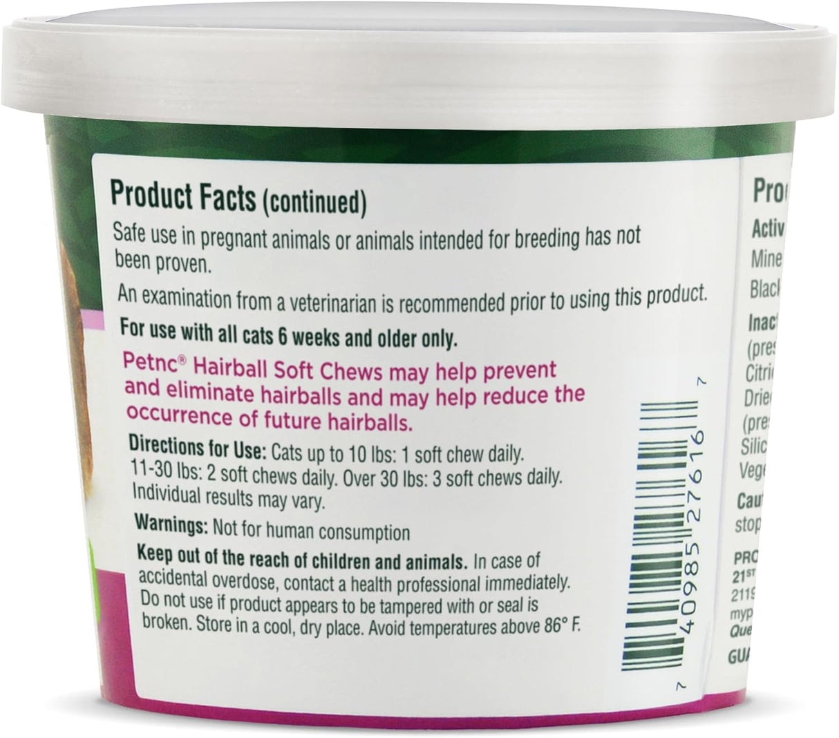 Petnc Natural Care Hairball Soft Chews for Cats 90 Masticables