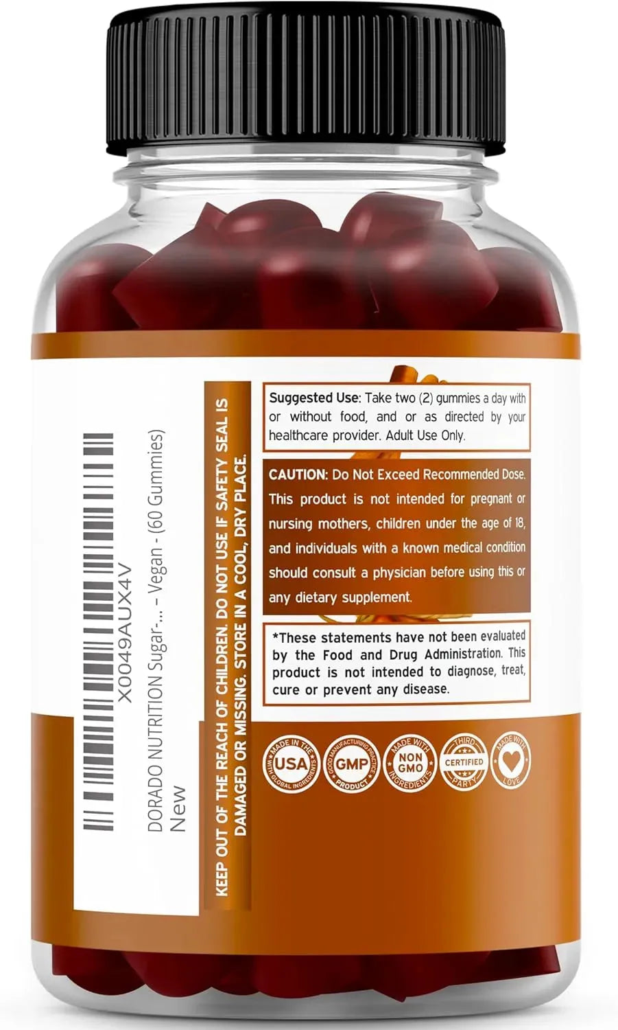 DORADO NUTRITION - Dorado Nutrition Sugar-Free Ceylon Cinnamon Gummies 2000Mg. 60 Gomitas - The Red Vitamin MX - Suplementos Alimenticios - {{ shop.shopifyCountryName }}