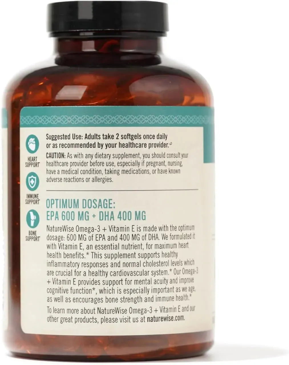 NATUREWISE - NatureWise Extra-Strength Omega 3 Fish Oil 1000Mg, 180 Capsulas Blandas - The Red Vitamin MX - Suplementos Alimenticios - {{ shop.shopifyCountryName }}