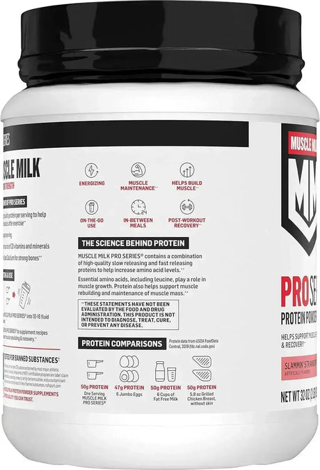 MUSCLE MILK - Muscle Milk Pro Series Protein Powder Strawberry 907Gr. - The Red Vitamin MX - Suplementos Alimenticios - {{ shop.shopifyCountryName }}