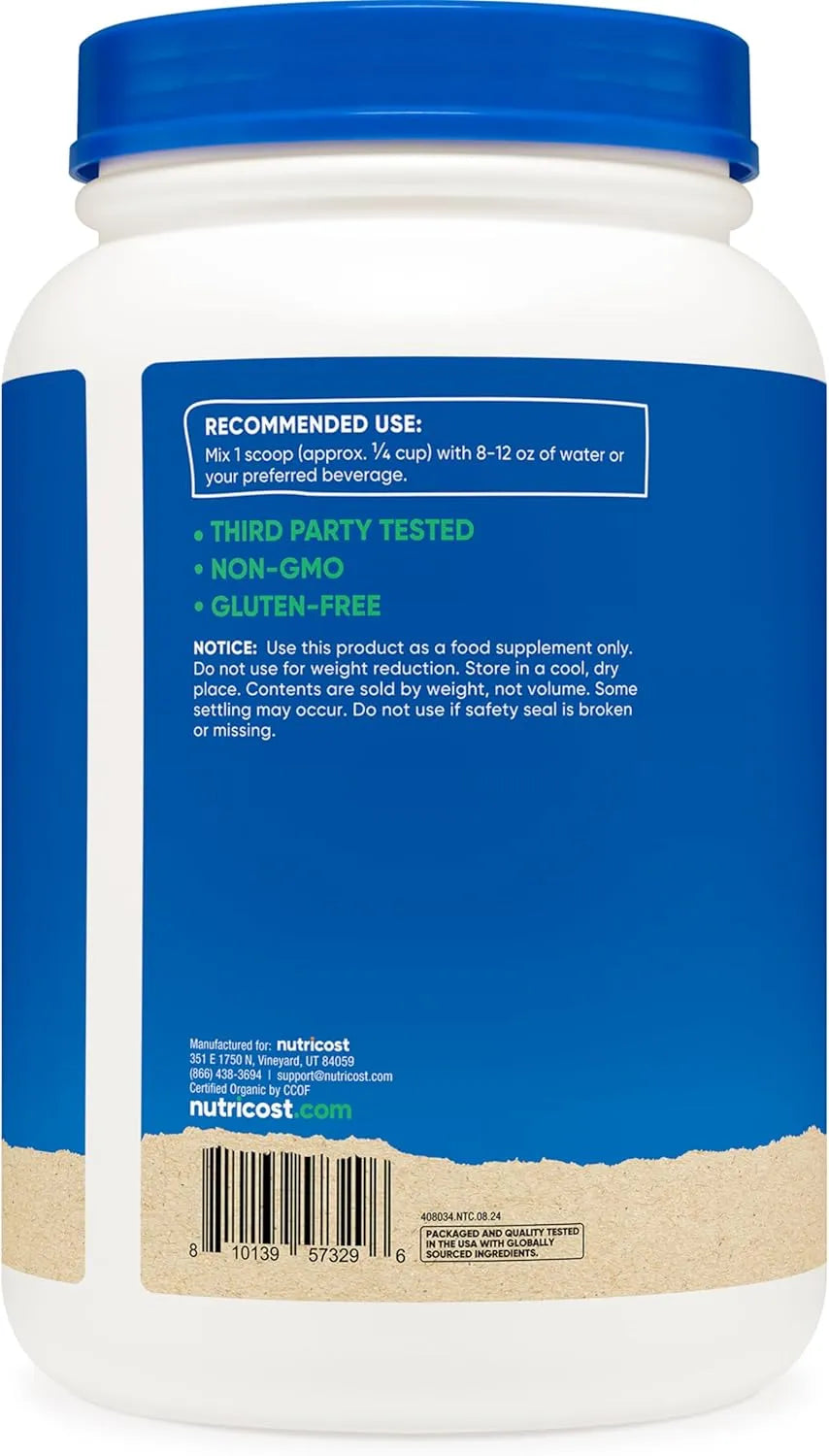 NUTRICOST - Nutricost Organic Rice Protein Powder Unflavored 907Gr. - The Red Vitamin MX - Suplementos Alimenticios - {{ shop.shopifyCountryName }}