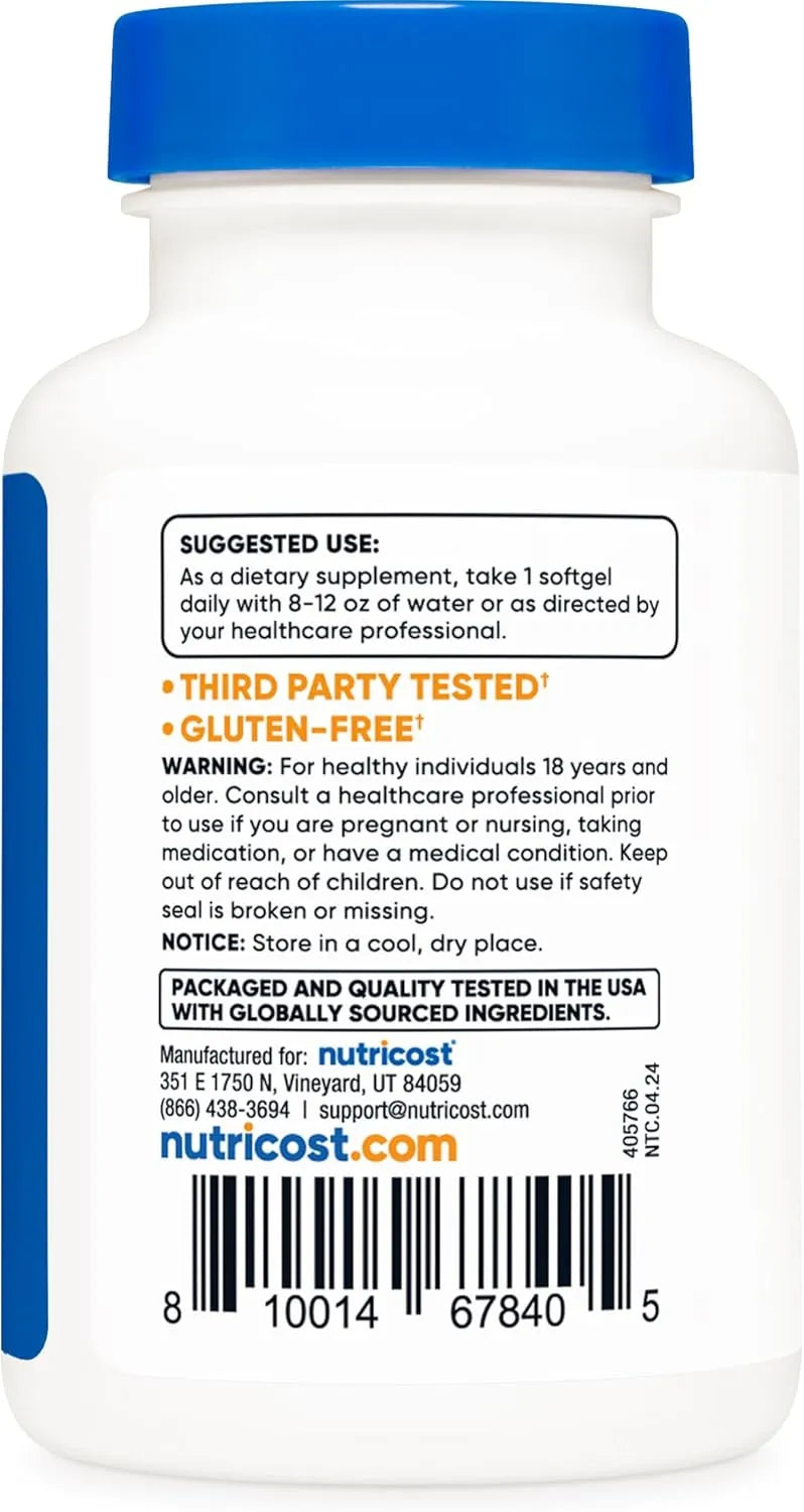 NUTRICOST - Nutricost Lycopene 50Mg. 60 Capsulas Blandas - The Red Vitamin MX - Suplementos Alimenticios - {{ shop.shopifyCountryName }}