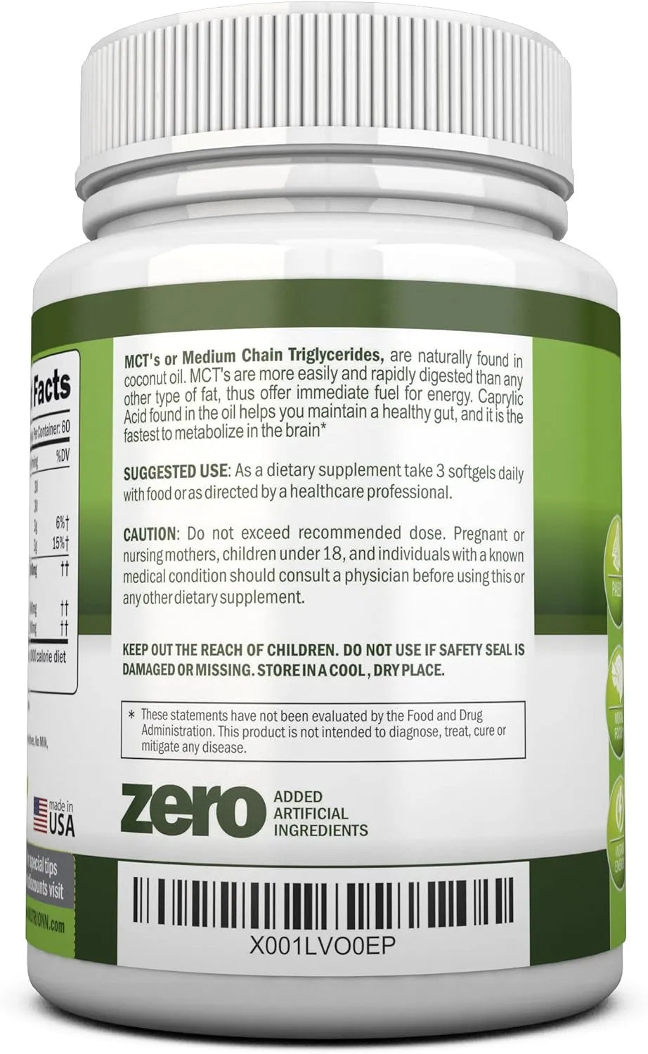 NUTRIONN - NutriONN MCT Oil 3000Mg. 180 Capsulas Blandas - The Red Vitamin MX - Suplementos Alimenticios - {{ shop.shopifyCountryName }}