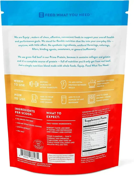 EQUIP FOODS - Equip Foods Prime Protein Powder Grass Fed Beef Protein Isolate Iced Coffee 690Gr. - The Red Vitamin MX - Suplementos Alimenticios - {{ shop.shopifyCountryName }}