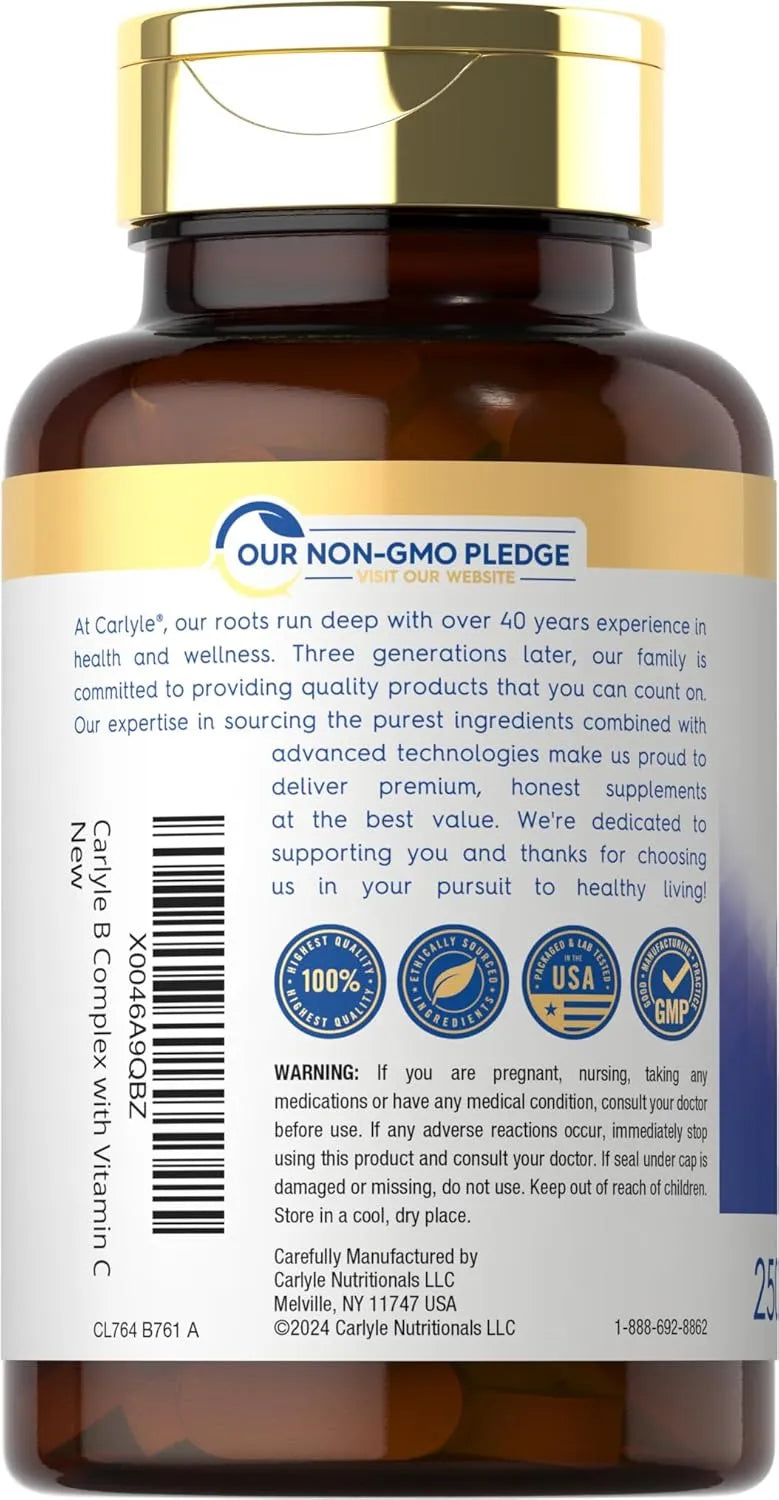 CARLYLE - Carlyle Vitamin B Complex Plus Vitamin C 250 Tabletas - The Red Vitamin MX - Suplementos Alimenticios - {{ shop.shopifyCountryName }}