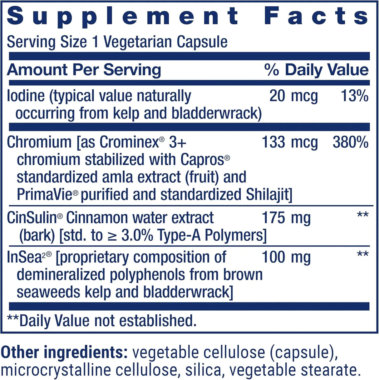 LIFE EXTENSION - Life Extension CinSulin with InSea2 and Crominex 3+ 90 Capsulas - The Red Vitamin MX - Suplementos Alimenticios - {{ shop.shopifyCountryName }}