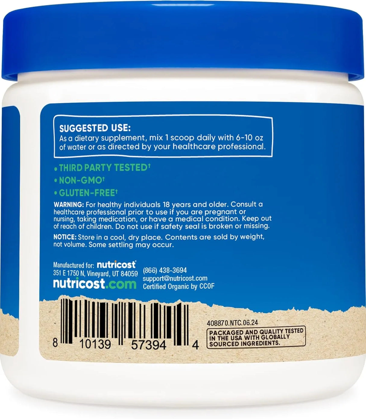 NUTRICOST - Nutricost Organic Milk Thistle Powder 227Gr. - The Red Vitamin MX - Suplementos Alimenticios - {{ shop.shopifyCountryName }}