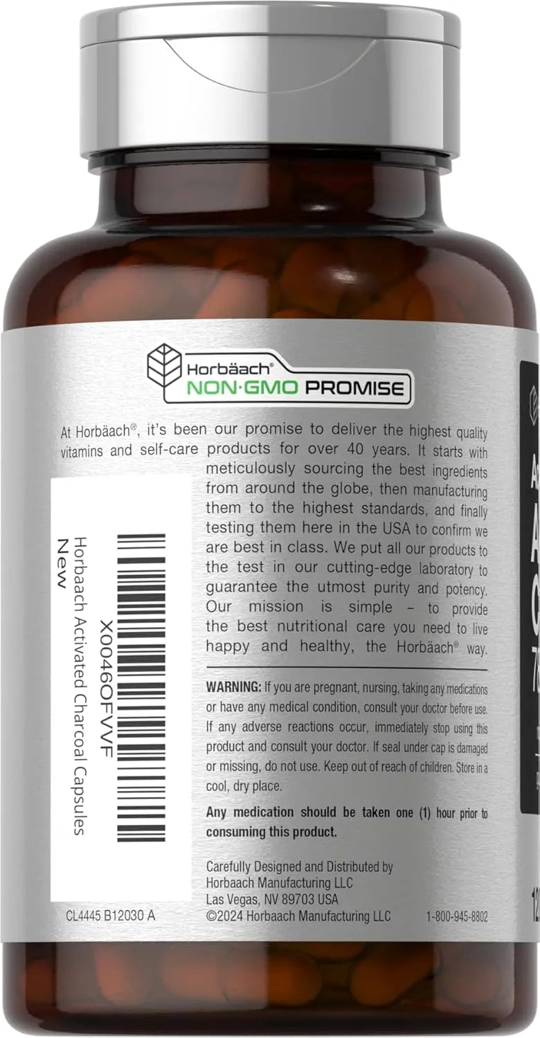 HORBAACH - Horbaach Charcoal 780Mg. 120 Capsulas - The Red Vitamin MX - Suplementos Alimenticios - {{ shop.shopifyCountryName }}