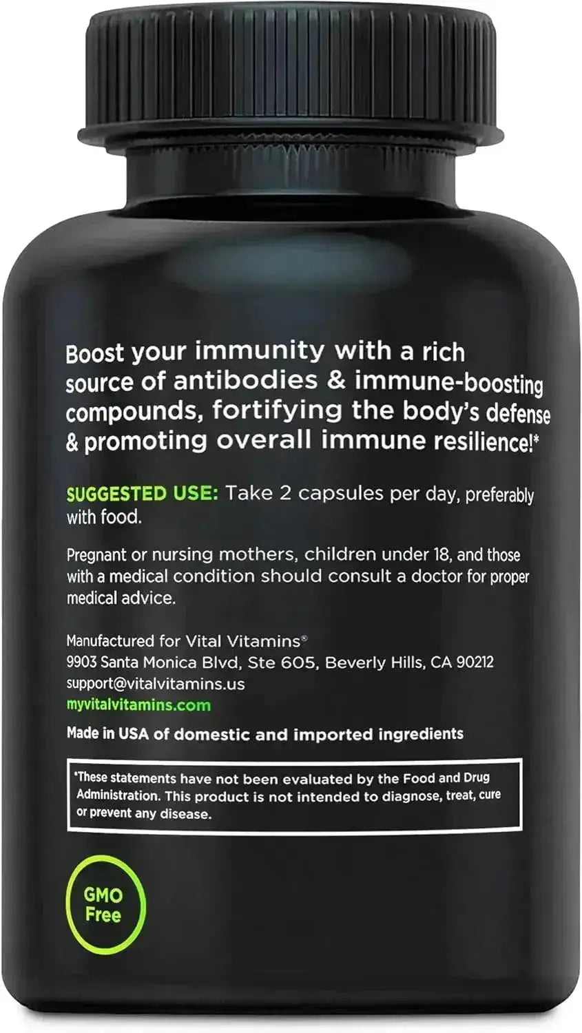 VITAL VITAMINS - Vital Vitamins Colostrum 60 Capsulas - The Red Vitamin MX - Suplementos Alimenticios - {{ shop.shopifyCountryName }}