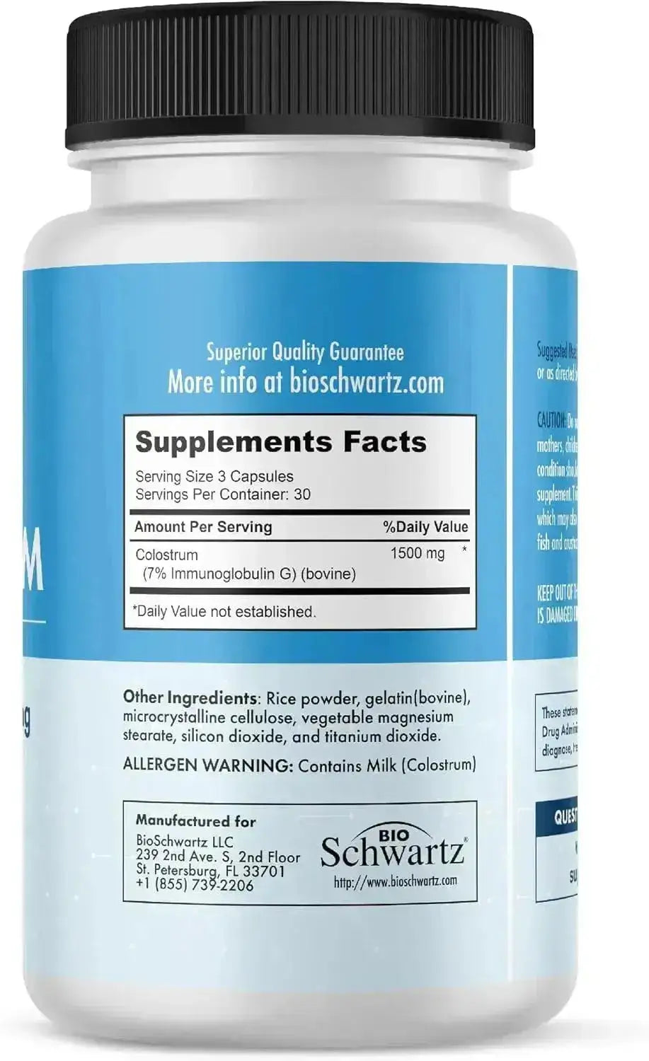 BIO SCHWARTZ - BioSchwartz Colostrum 1500Mg. 90 Capsulas - The Red Vitamin MX - Suplementos Alimenticios - {{ shop.shopifyCountryName }}