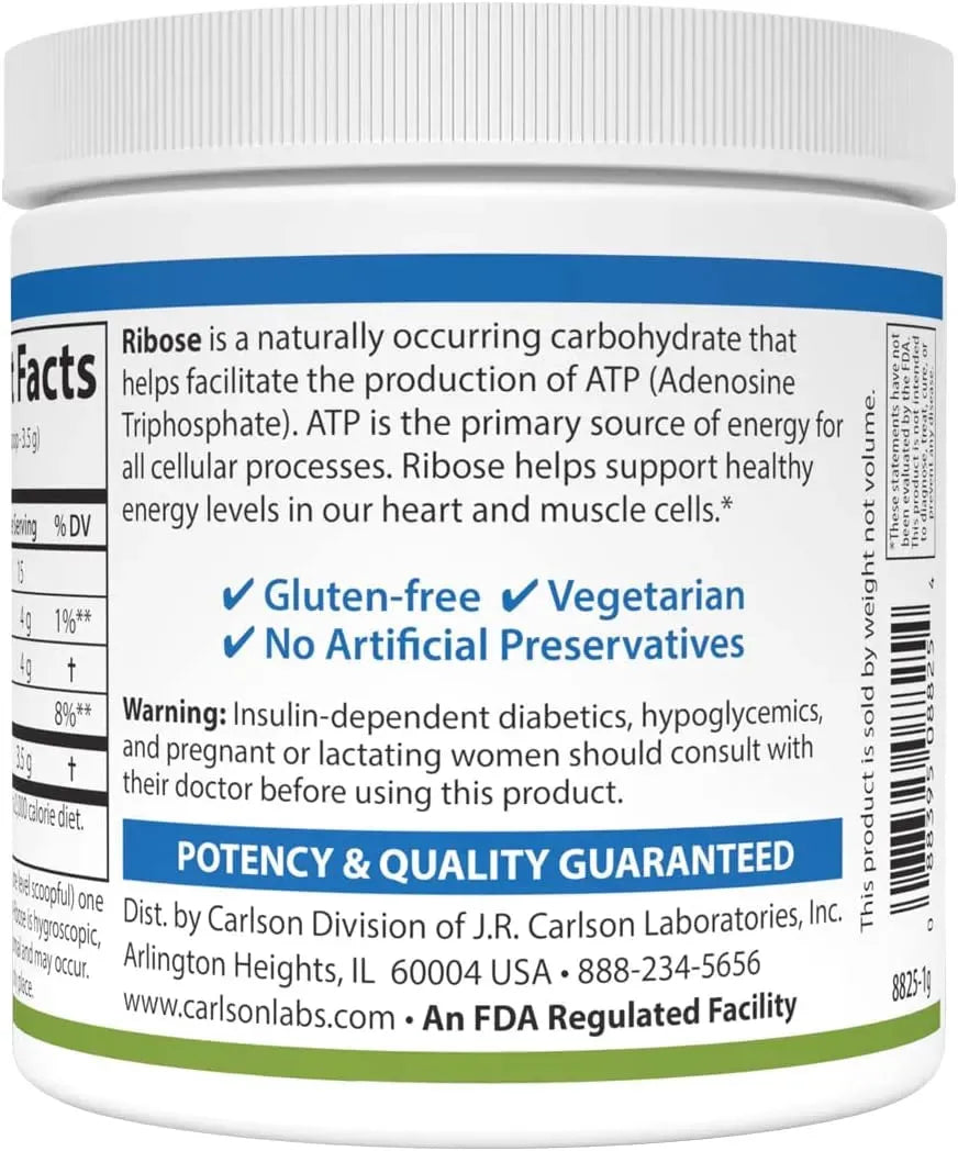 CARLSON - Carlson Ribose Powder 100Gr. - The Red Vitamin MX - Suplementos Alimenticios - {{ shop.shopifyCountryName }}
