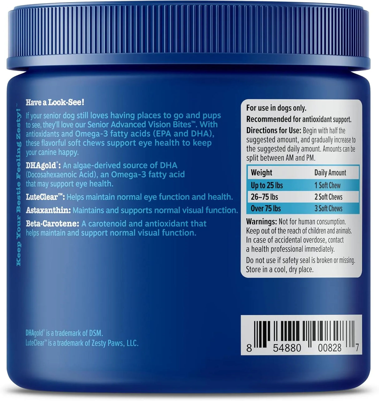 ZESTY PAWS - Zesty Paws Eye Supplement for Dogs 90 Masticables - The Red Vitamin MX - Cuidado De Los Ojos De Los Perros - {{ shop.shopifyCountryName }}