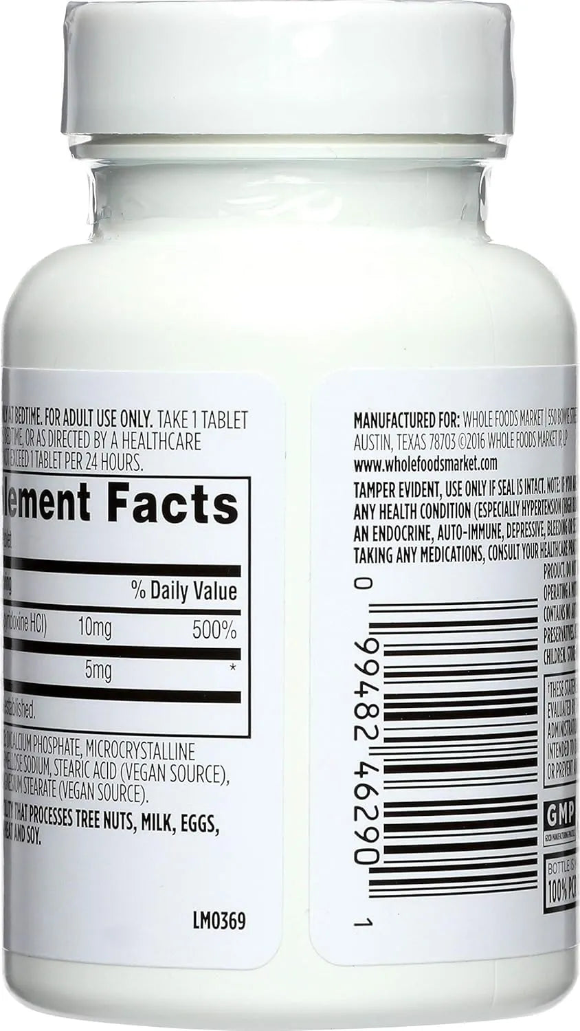 365 - 365 by Whole Foods Market Melatonin 5Mg. 60 Tabletas - The Red Vitamin MX - Suplementos Alimenticios - {{ shop.shopifyCountryName }}