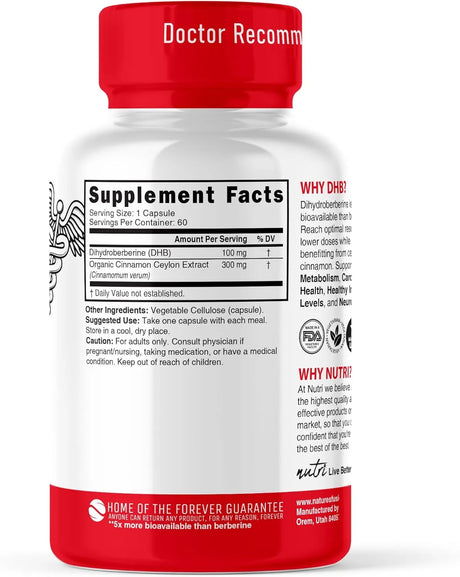 NATURE´S FUSIONS - Nature's Fusions Dihydroberberine 100Mg. 60 Capsulas - The Red Vitamin MX - Suplementos Alimenticios - {{ shop.shopifyCountryName }}