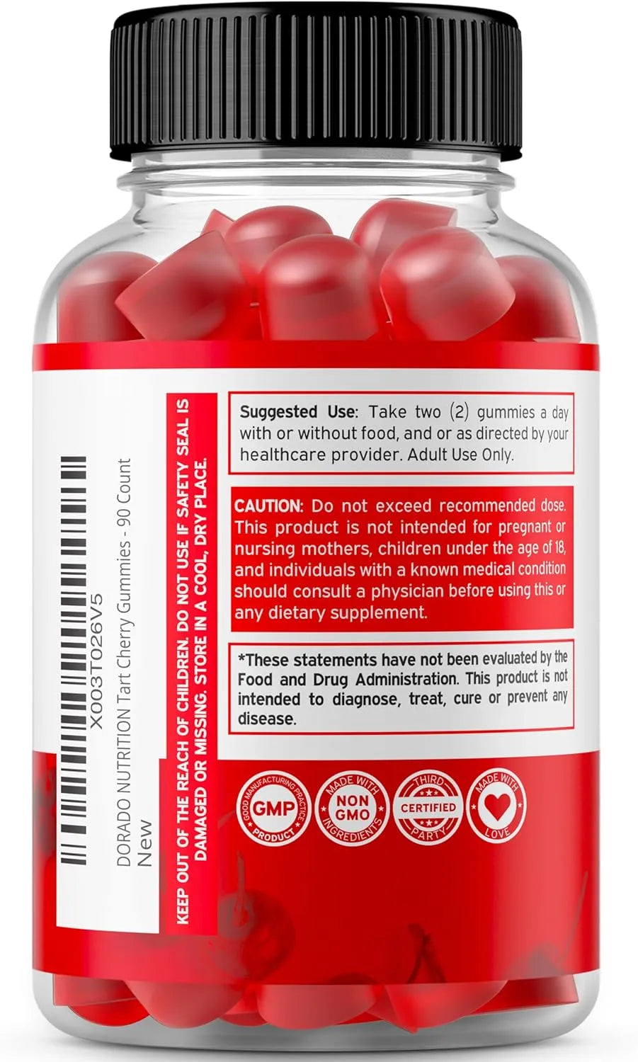 DORADO NUTRITION - DORADO NUTRITION Tart Cherry Gummies 90 Gomitas - The Red Vitamin MX - Suplementos Alimenticios - {{ shop.shopifyCountryName }}