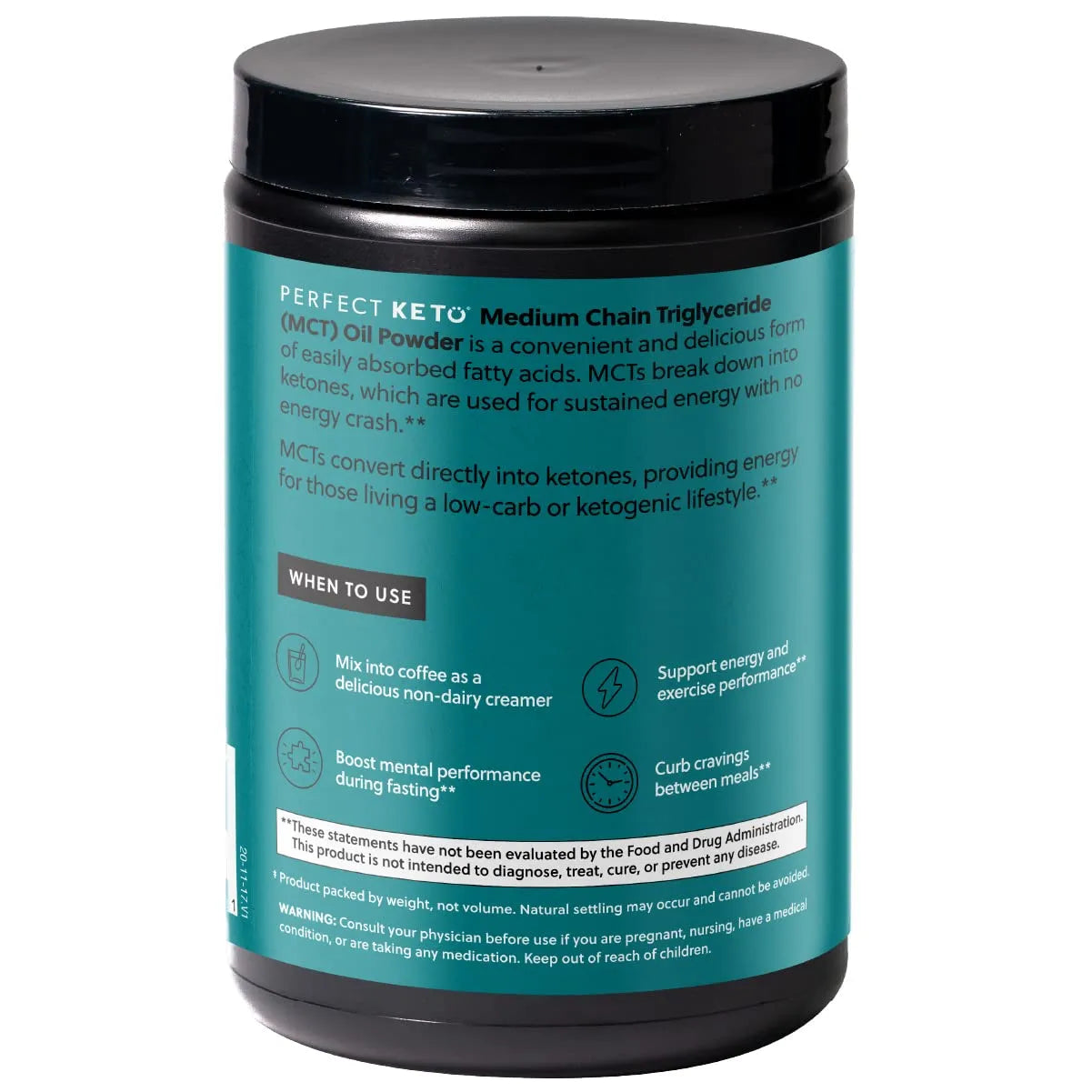 PERFECT KETO - Perfect Keto 7g MCT Oil Powder Unflavored 30 Servicios 300Gr. - The Red Vitamin MX - Suplementos Alimenticios - {{ shop.shopifyCountryName }}